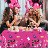 Eartim 3 Pack Mean Girl Table Covers Birthday Bachelorette Party Decorations Supplies Plastic Rectangle Tablecloth Disposable Tablecover for Girls Women Birthday Party Decor Favor, 86.6 x 51.2 Inch