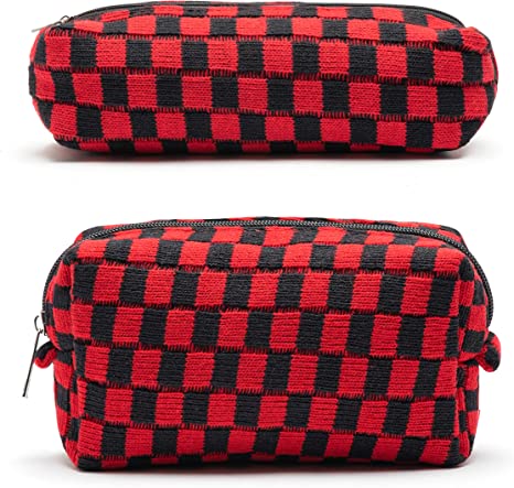 Plaid cheap makeup bag